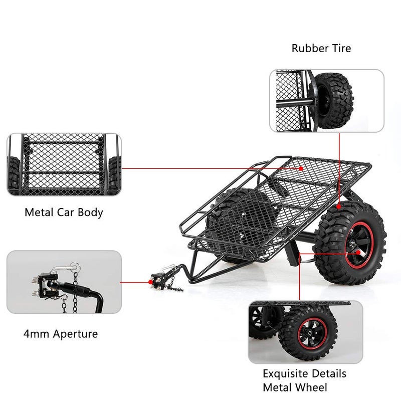 GoolRC جول آر سي مقطورة سيارة هوبير تريل ل 1/10 تراكساس إتش إس بي ريدكات RC4WD تاميا أكسيال SCX10 D90 إتش بي آي سيارة زحف RC DIY - Image 5